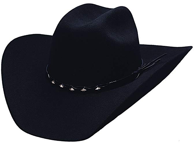 Bullhide Men's True West 8X Fur Blend Cowboy Hat Black 7 1/8