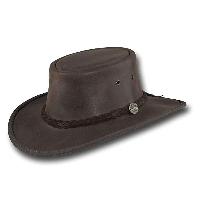 BARMAH HATS 1024 OILED BRONCO LEATHER BROWN