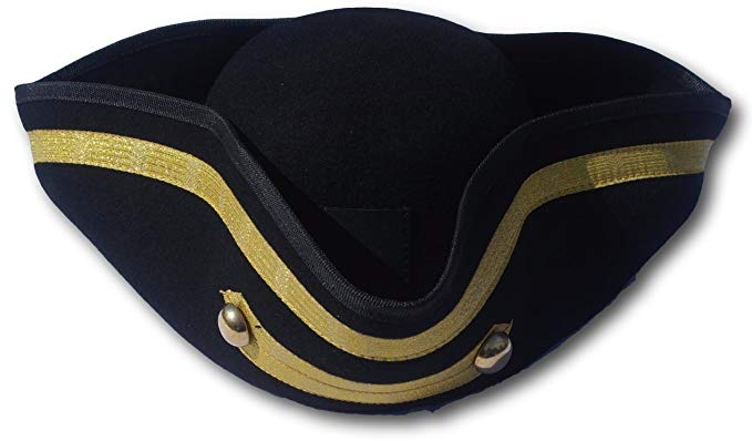 Army Military Tricorn Wool Felt Hat - Large / XL
