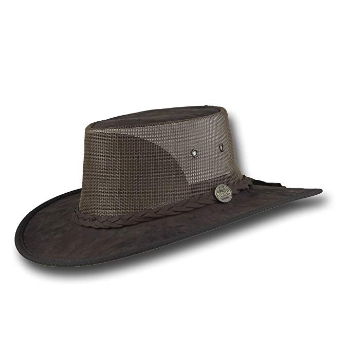 Barmah Hats Kangaroo Cooler Leather Hat 1038HS / 1038BC - Brown Crackle - Medium