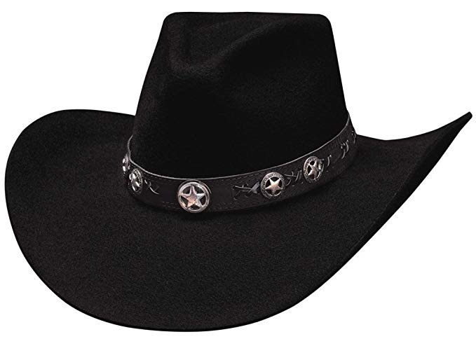Bullhide Hats 0471Bl Rodeo Round-Up Collection Star Studded 4X Black Cowboy Hat