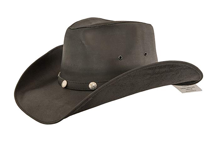 Lucky Trails Men's Dakota Shapeable Leather Western Cowboy Hat