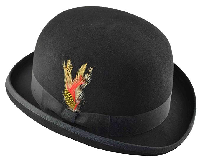 K Men's Wool Felt Derby Hat Black