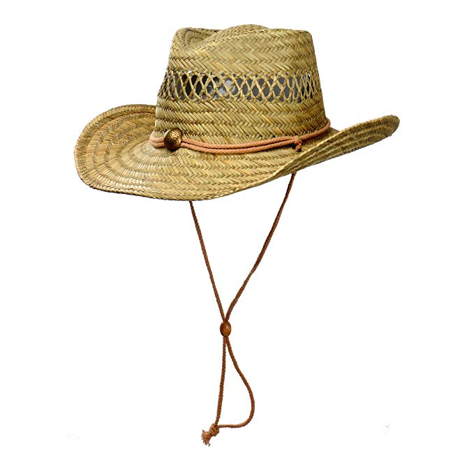 Cap911 Men & Women Summer Western Natural Straw Cowboy Hat