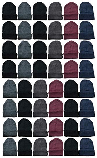 180 Pack Case Mens Womens Warm Winter Hats Wholesale Bulk, Unisex Excell