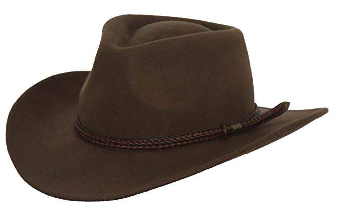Outback Trading Co Men's Co. Broken Hill Crushable Australian Wool Hat - 1392 Brown