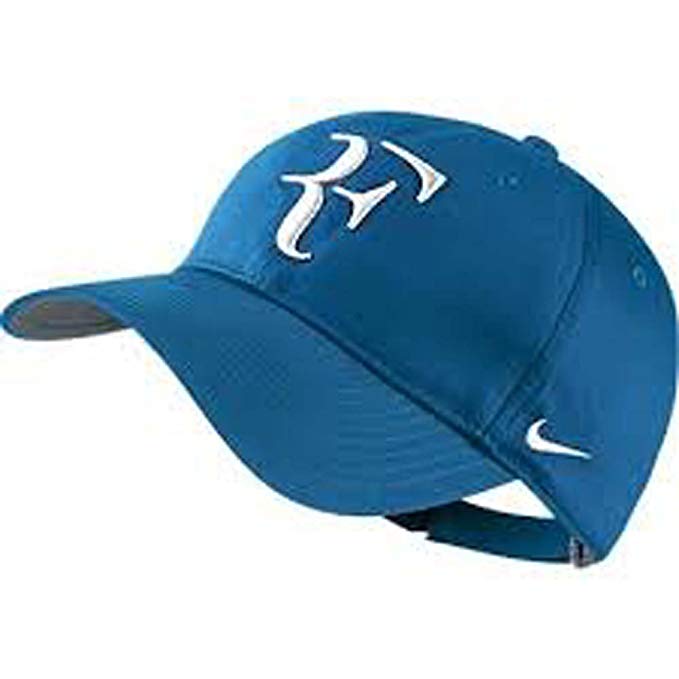 Mens Nike Premier RF Hybrid Adjustable Tennis Hat Military Blue/Flint Grey/White 371202-422