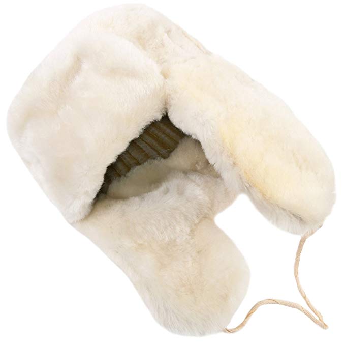 Winter Hat: White Lambskin, with Russian Imperial Eagle insignia
