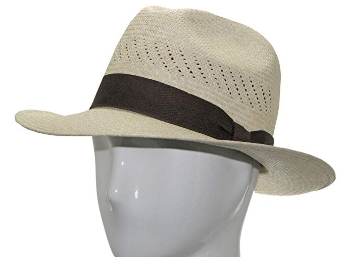 Ultrafino GATSBY VENTED Panama Hat Natural Straw Golf