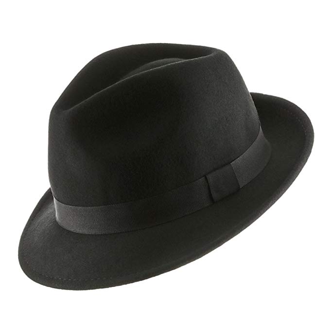 Ultrafino Wool Felt Trilby Snap Brim Fedora Hat