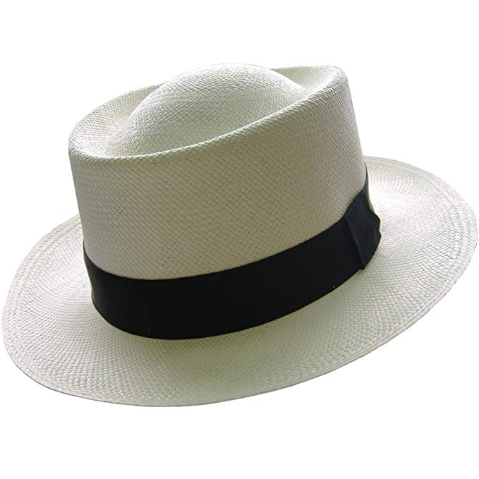 Gamboa Genuine Unisex Panama Hat UPF 50 Gambler Straw Hat