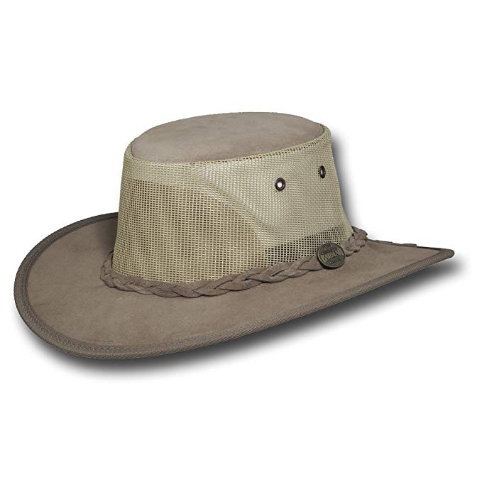 Barmah Hats Foldaway Cooler Leather Hat - Item 1068
