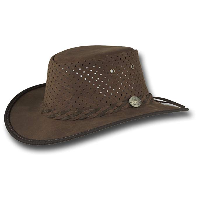 Barmah Hats Foldaway Gaucho Cooler Leather Hat - Item 2035