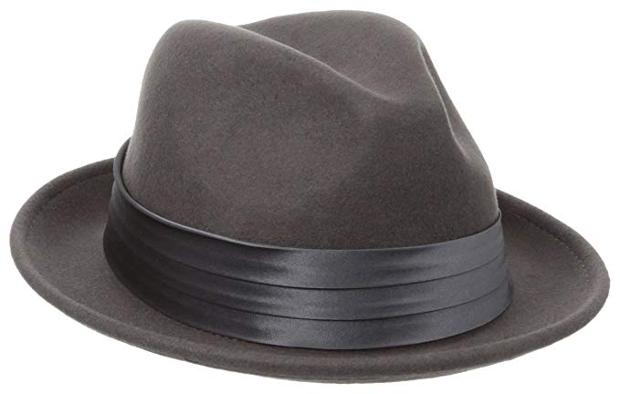 Stacy Adams Men's Crushable Wool Felt Snap Brim Fedora Hat