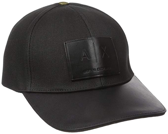 Armani Exchange AIX Logo Patch Trucker Full Back Hat Cap in Black BNWT & Certificate of Authenticity