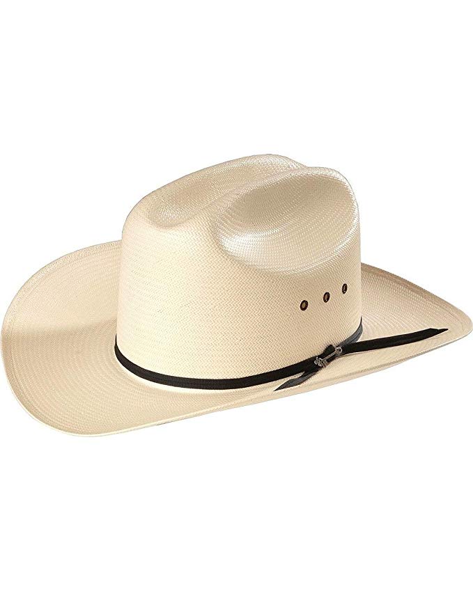 Stetson Straw Rancher Hat 3 1/2 Inch Brim