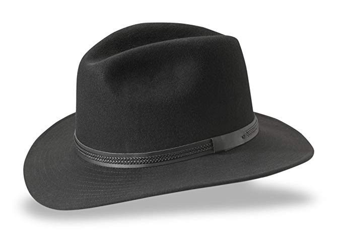 Tilley Hats TWF1 Women's Montana Fedora Hat, Black - 7-3/8