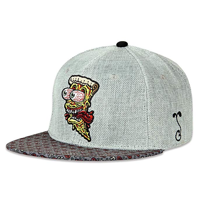 Grassroots California Jimbo Phillips Screaming Pizza Gray Fitted
