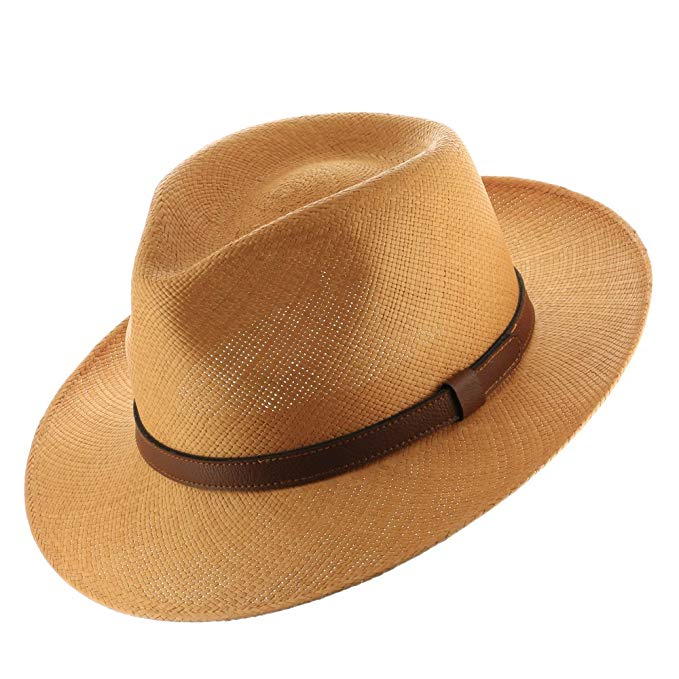 Ultrafino Mens Malta Sienna Straw Panama Hat