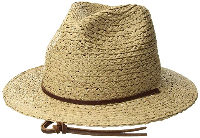 Brixton Men's Levon Short Brim Straw Fedora Hat