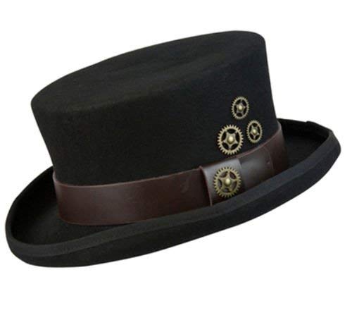 Time Travel Steampunk Top Hat - Black