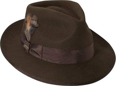 Scala Classico Men's Wool Felt Snap Brim Hat,Brown,M