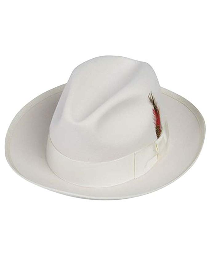 Gangster Fedora Hat in Ivory