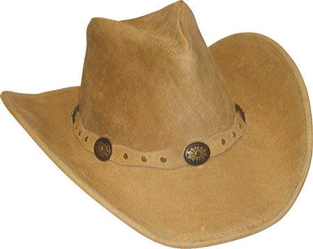 Minnetonka Western Hat Adult Silverton Dude Leather Tan 9611