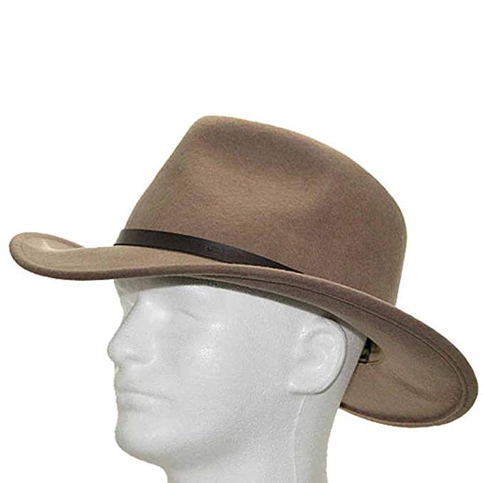 Ultrafino New OUTBACK CAPRY Putty CRUSHABLE Wool Hat Mens
