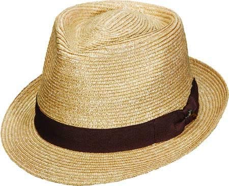 Tommy Bahama Men's Braid Fedora W/Ribbon Hat