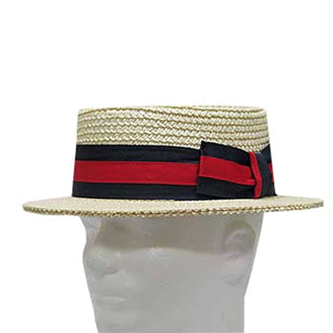 Ultrafino CLASSIC BOATER Bleach SKIMMER Straw Hat Men's