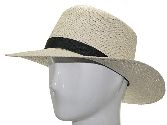 TRAVEL ROLLUP Packable Foldable Panama Natural Straw Hat