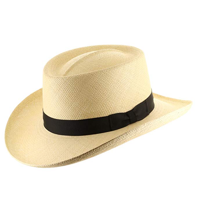 Ultrafino Hollywood Gambler Mens Straw Panama Hat