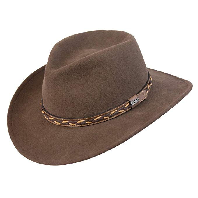 Conner Hats Men's Jasper Outback Waterproof Wool Crusher Hat