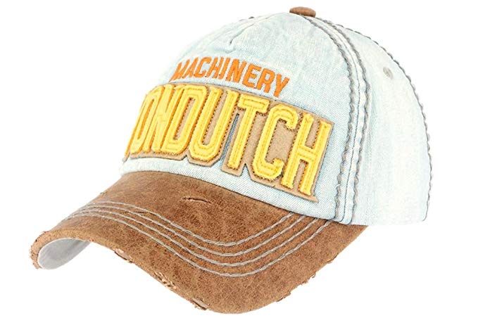 Von Dutch Dad Distressed Baseball Cap Vintage Style Unreconstructed Cotton Adjustable,Celebrities Choice