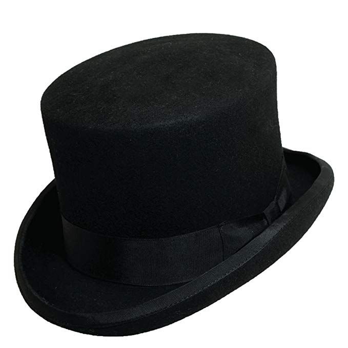 Scala Classico Men's Wool Felt Topper Hat BLACK 2XL