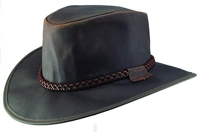 Crusher Leather Outback Western Hat