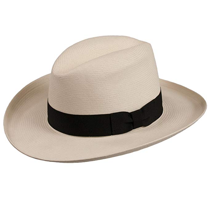 Levine Hat Co. Men's Homburg Panama Straw Dress Godfather Hat