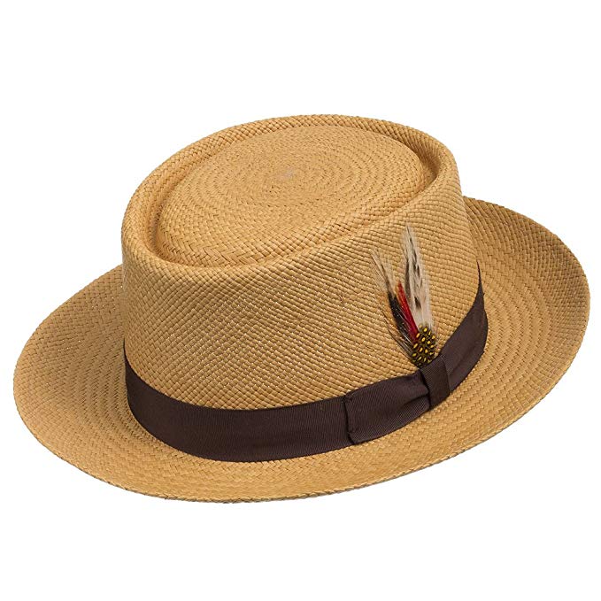 Ultrafino PORK PIE MILAN Panama Natural Straw Hat Dress