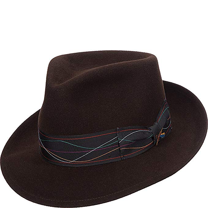 Santana Men's Comfort Merino Suede Teardrop Fedora Hat