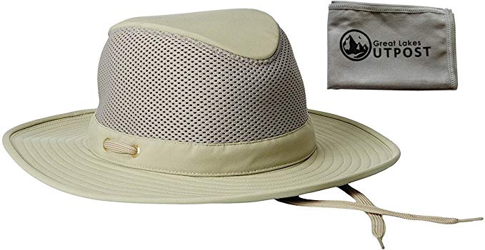 Tilley Endurables Airflo LTM8 Nylamtium Khaki/Olive Hat Bundle with Cloth