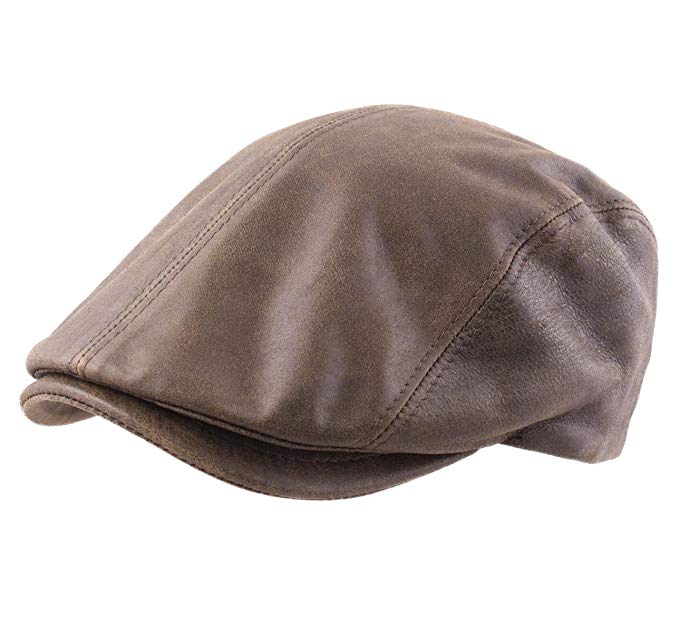 Classic Italy Country Leather Flat Cap