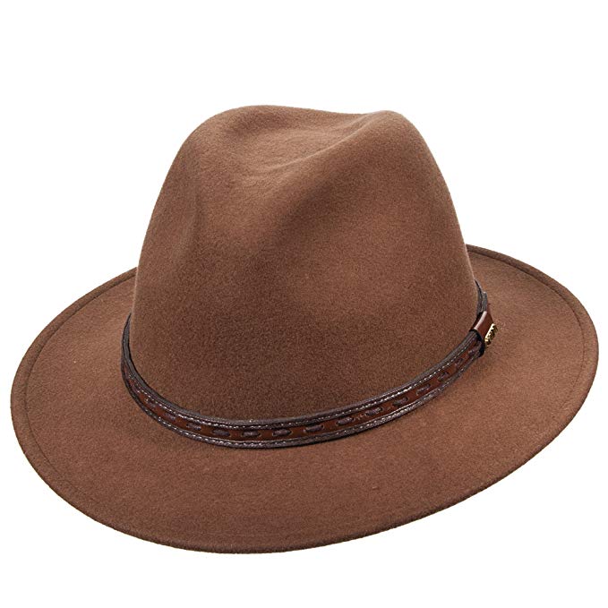 SCALA Crushable Water Repellent Wool Felt Safari Hat