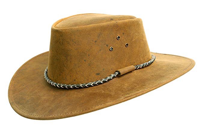 Classic Kakadu Echuca Leather hat with Round Hatband KTA