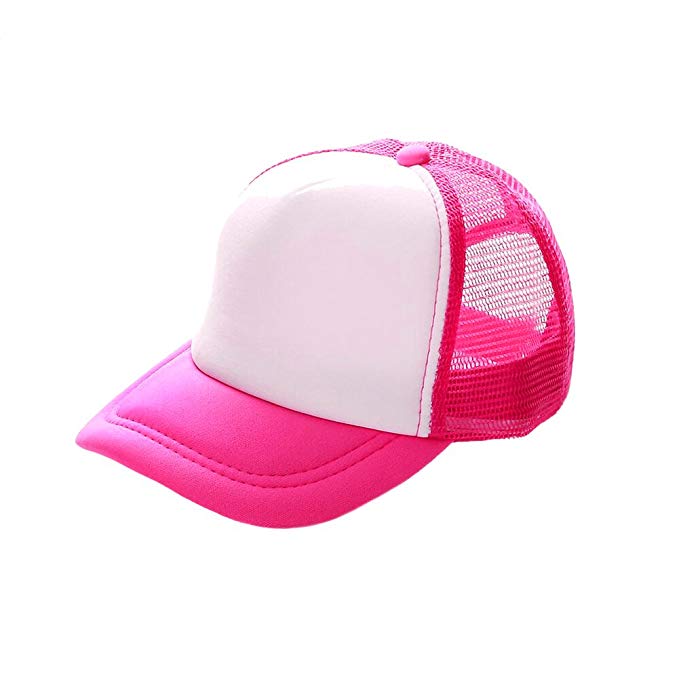 Opromo Kids Bright Neon Mesh Trucker Hat Adjustable Snapback Safety Cap