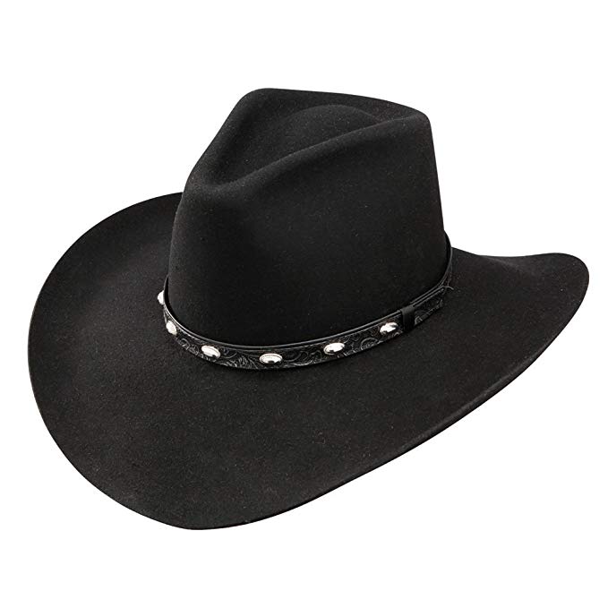 Stetson and Dobbs SWBKSH-1540 Men's Buck Shot Cowboy Hat, Black - 7 1/8
