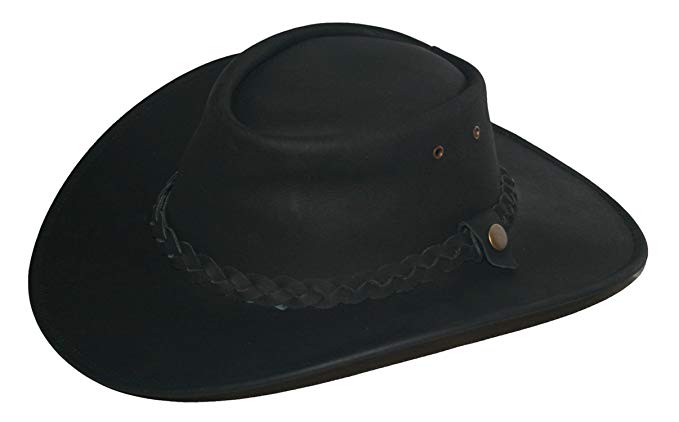 Old Harry's Hats Men's Australian Style Leather Western Hat
