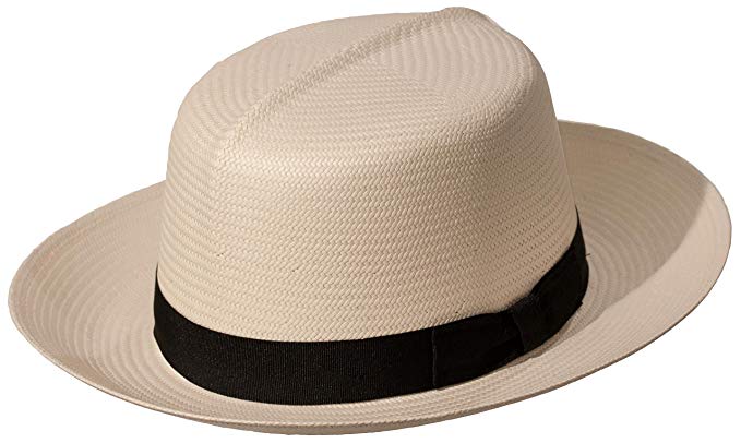 Levine Hat Co. Men's Casa Blanca Optimo Crown Panama Straw Dress Hat